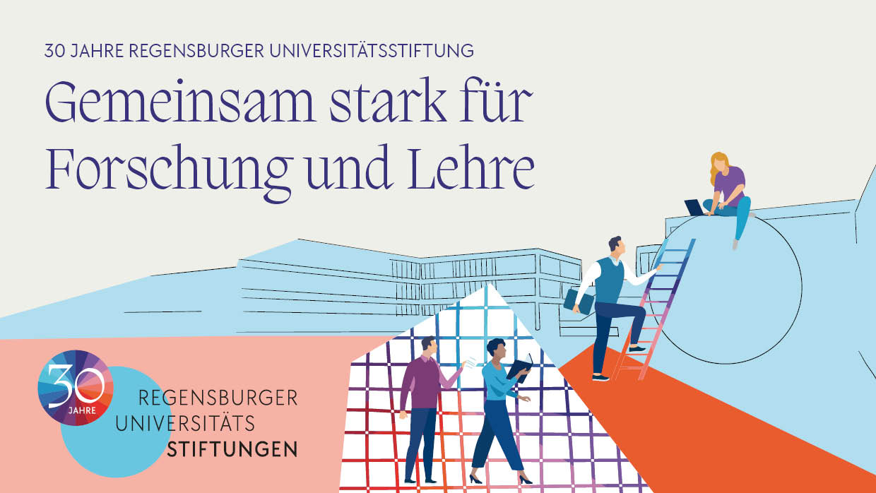 Titelseite des Magazins zum Jubiläum der Regensburger Universitätsstiftung